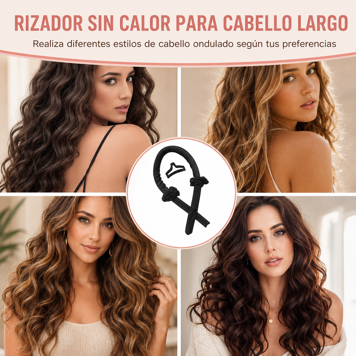 Kit rizador sin calor para ondas y rutina de peinado