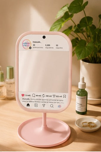 Espejo estilo Instagram Inusuals - espejo instagram tocador plantas