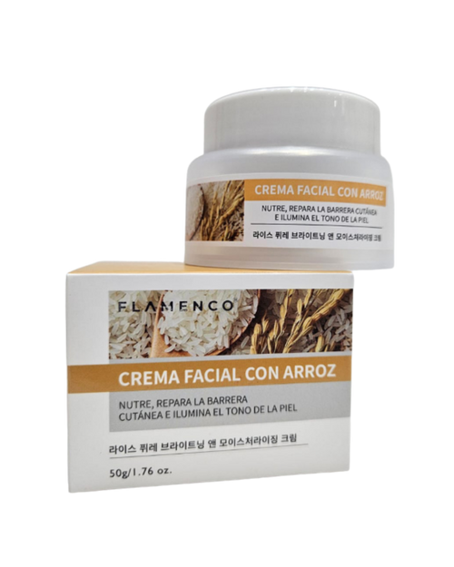 Crema facial con arroz Flamenco sin fondo