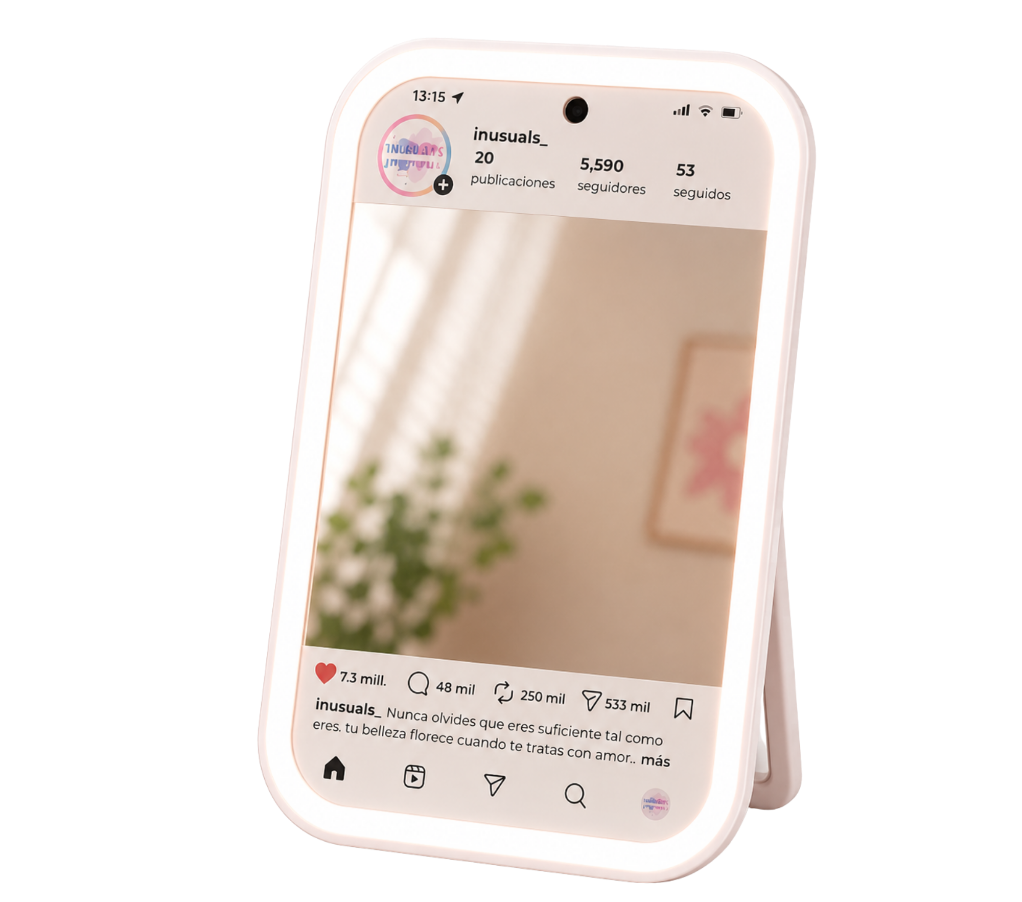 Espejo LED Instagram Glow sin fondo - portada