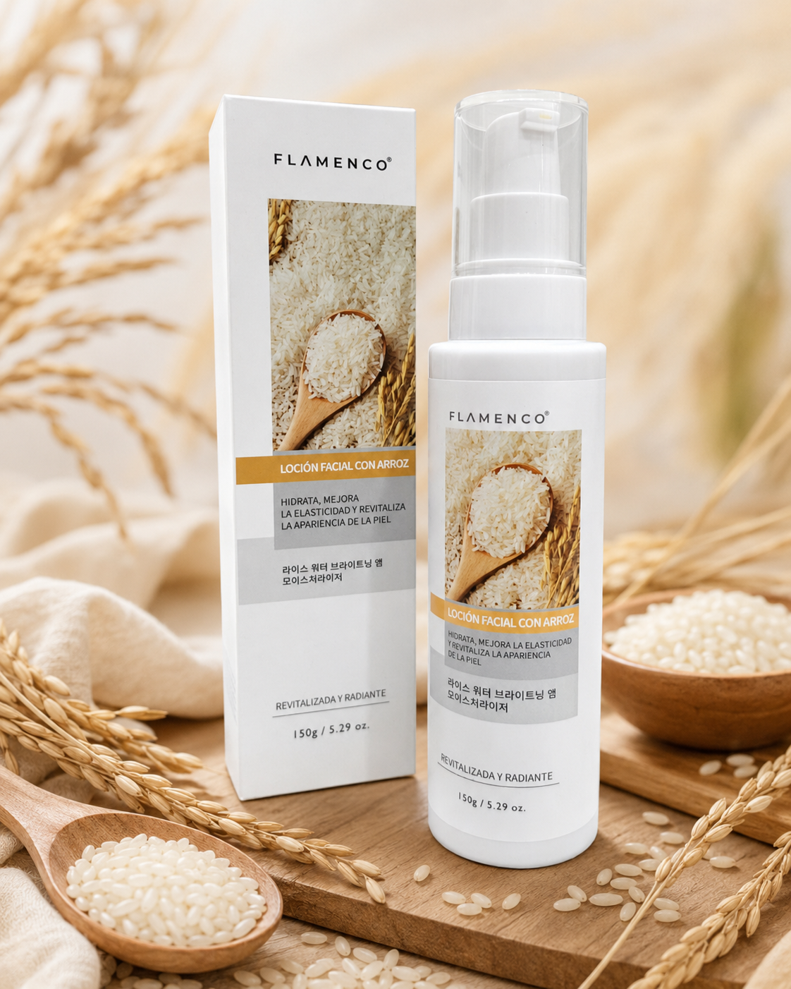 Loción corporal con arroz Flamenco skincare