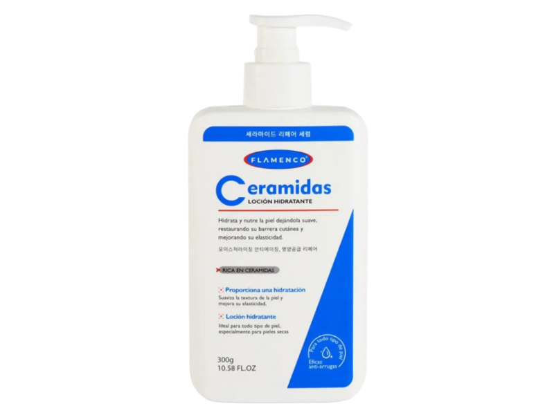 Locion corporal ceramidas Flamenco 300g sin fondo