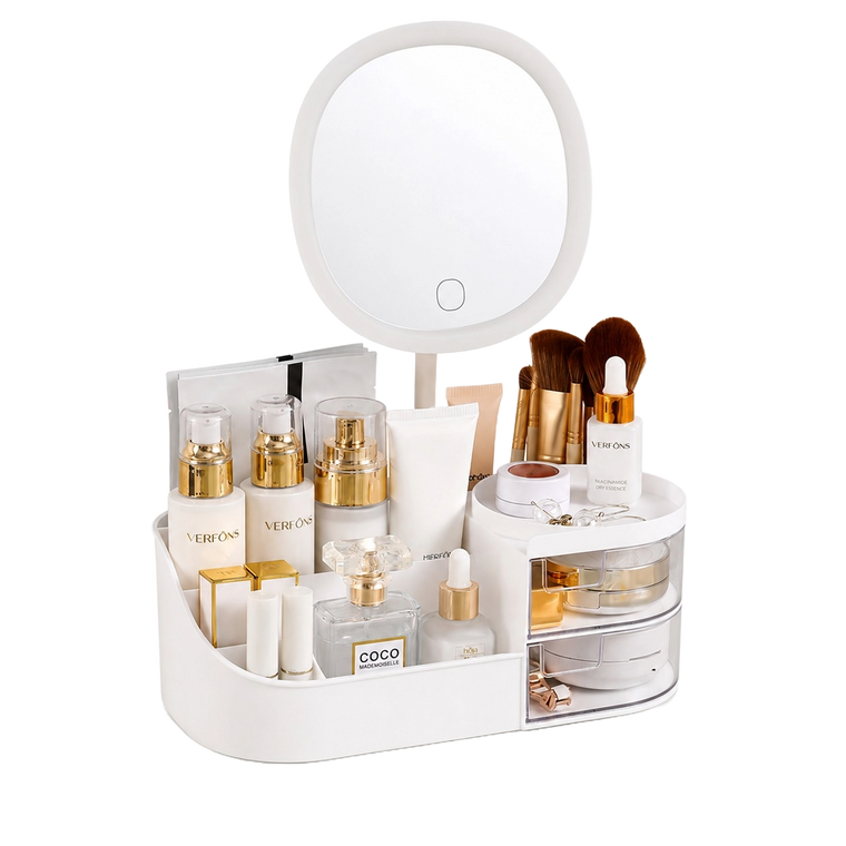 Organizador de Maquillaje con Espejo LED