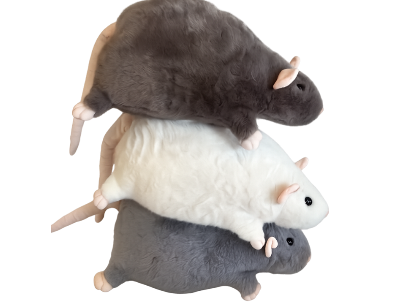 Peluche raton suave 30 cm sin fondo