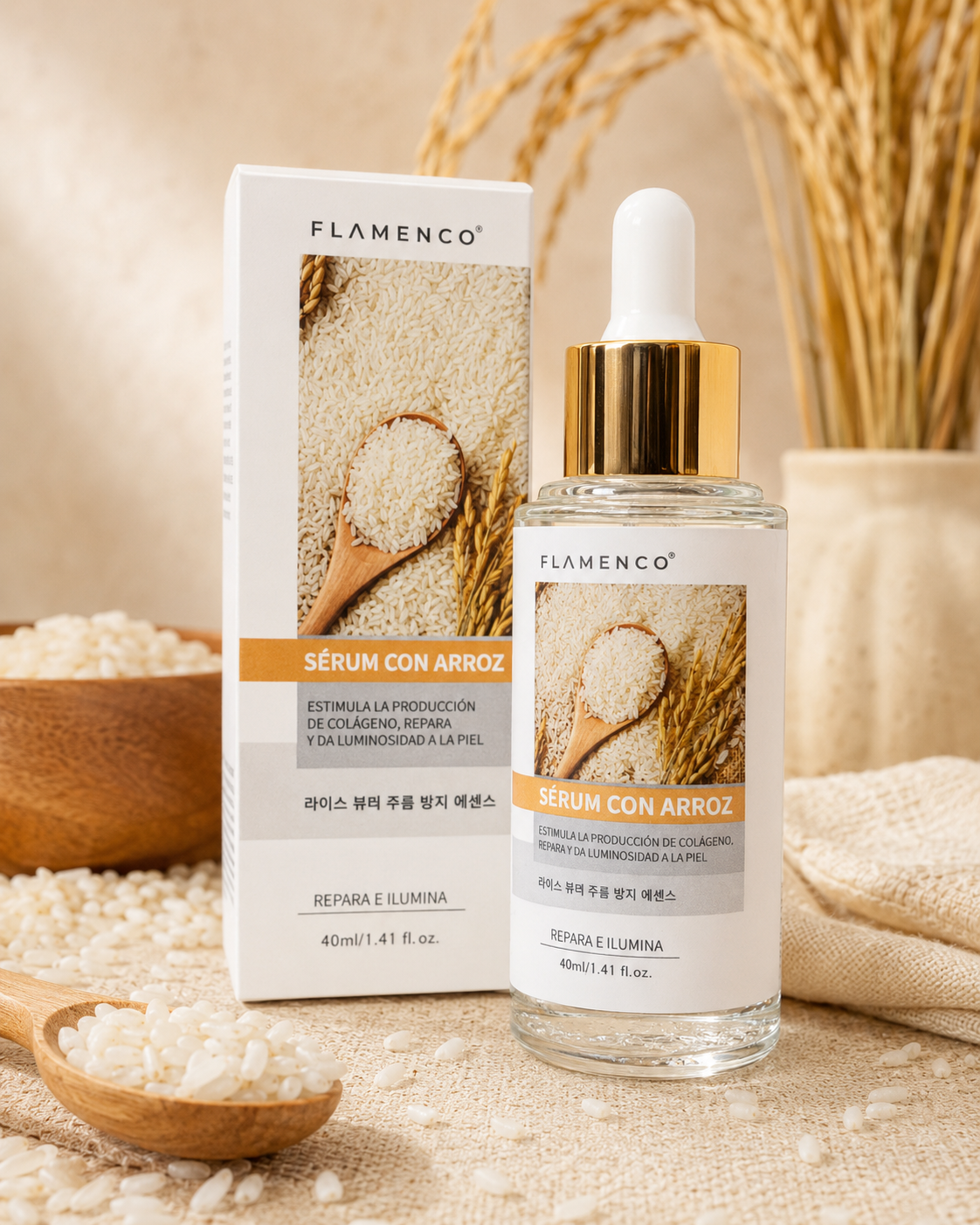Sérum facial con arroz Flamenco skincare