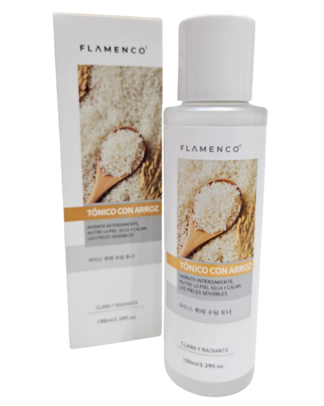 Tónico facial con arroz Flamenco sin fondo