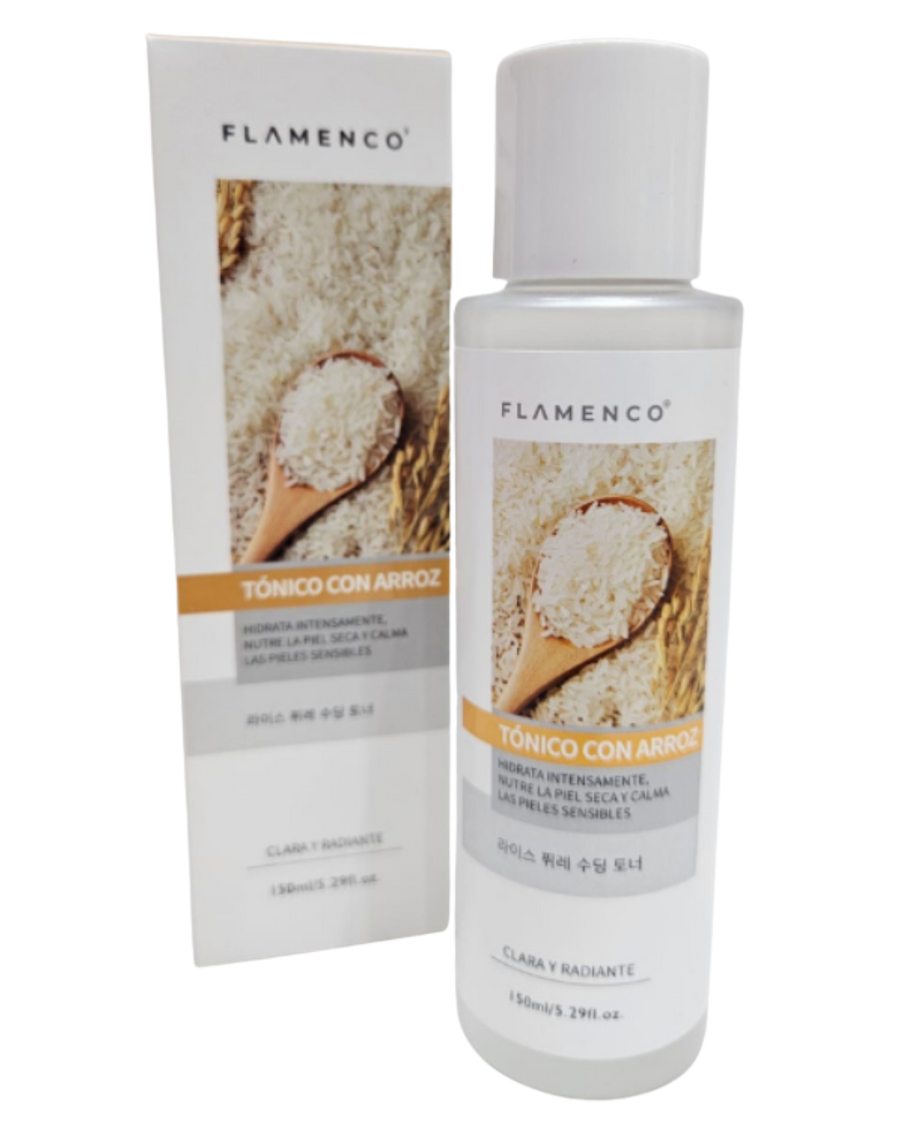 Tónico facial con arroz Flamenco sin fondo