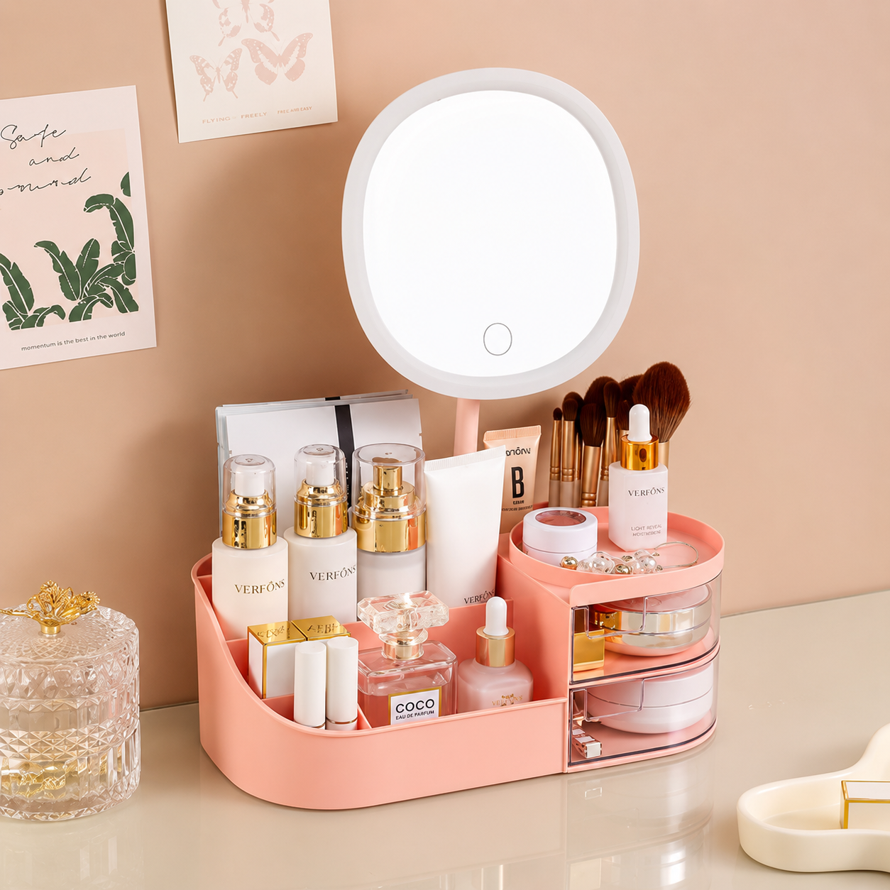 Organizador LED color rosado